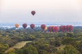 Balloons over Tempels Bagan at sunrise